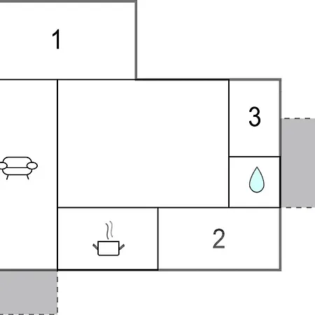 アパート 4 Bedroom Awesome In *